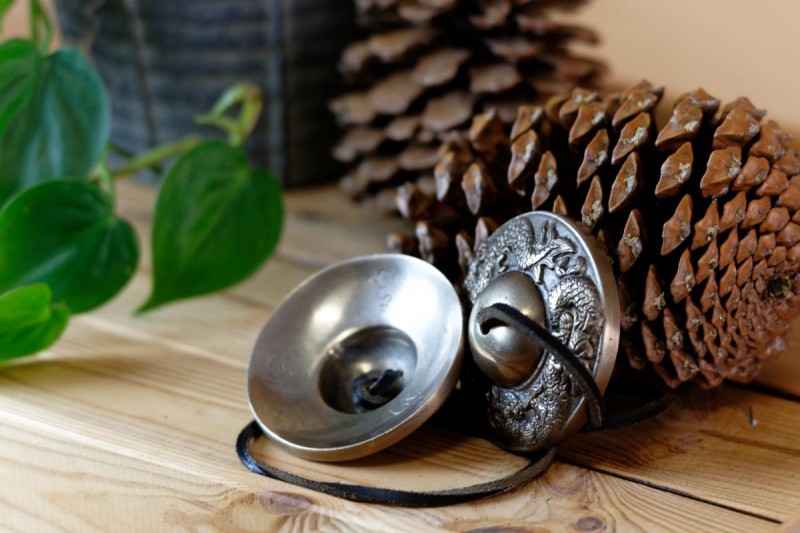 Cymbales tibétaines Tingsha dragon - Equit Zen