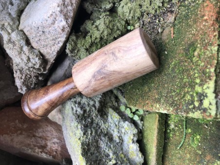Stick bois et cuir pour bols tibétains