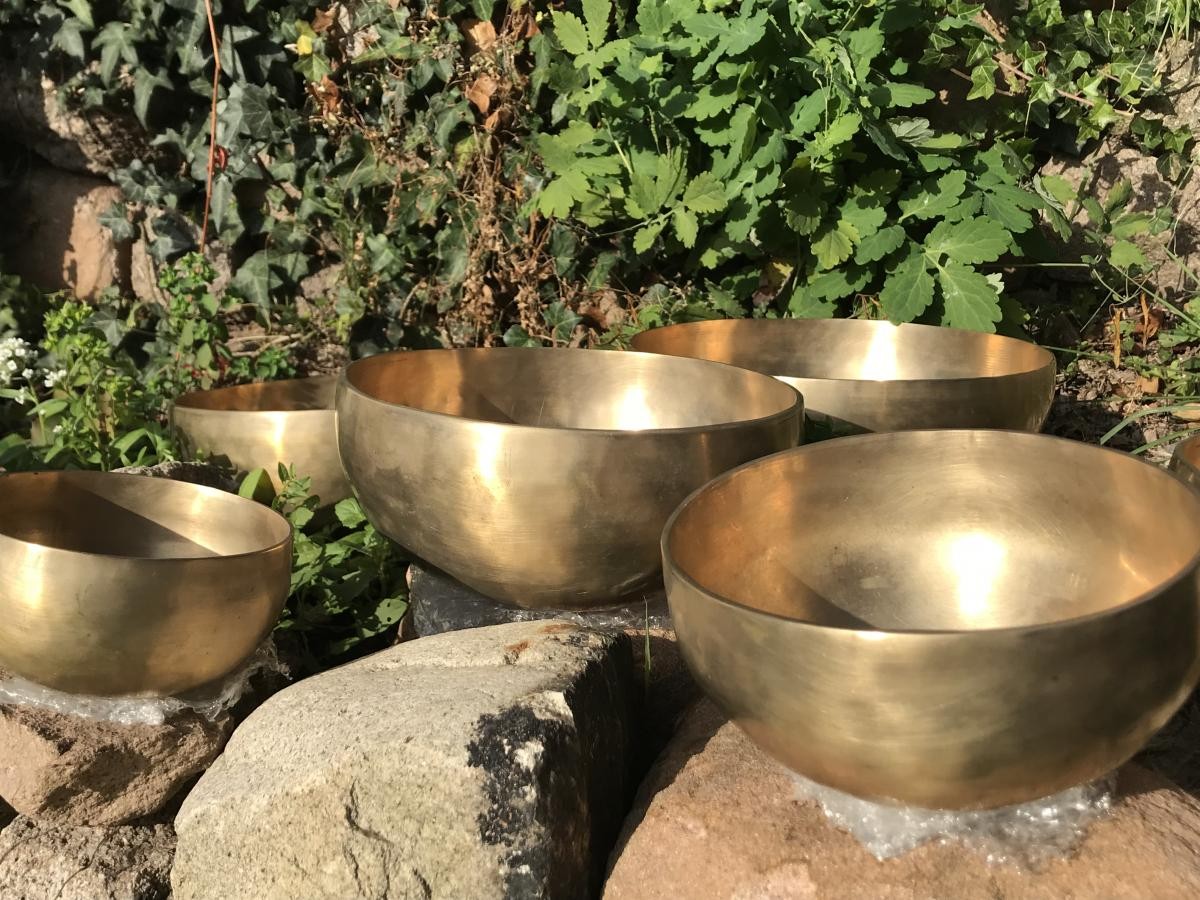 Bol tibétain 7 métaux chakra set