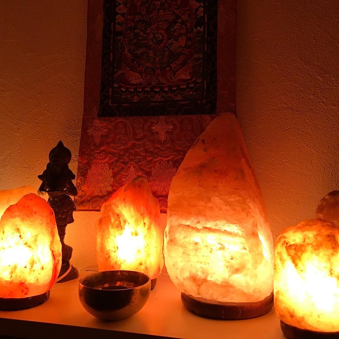 Lampes de sel et bougeoire